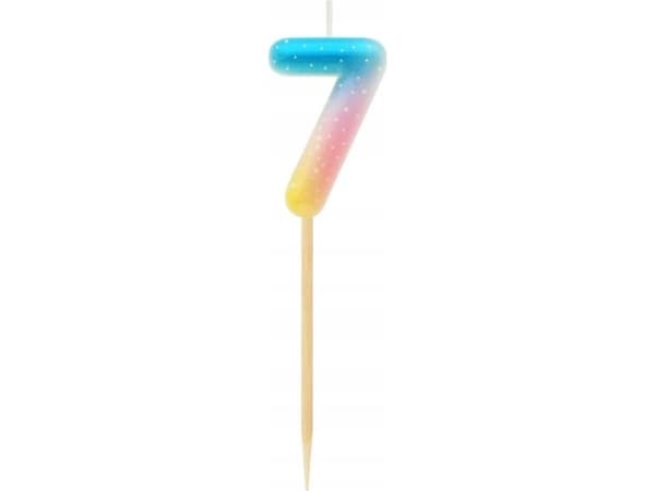 GoDan Świeczka piker Cyfra7 ombre pastell SF-POP7 73895