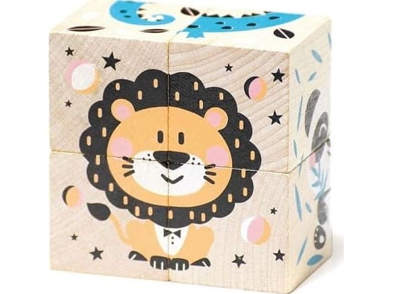 Cubika Treblokker puslespill dyr 18m+ Cubika