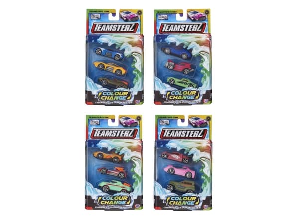 Teamsterz Colour Change die-cast bil - 3 pak
