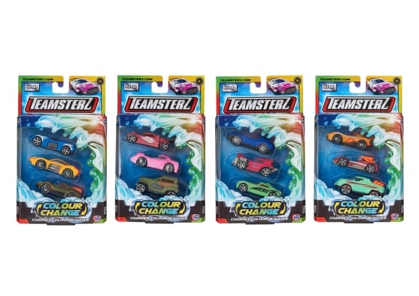 Teamsterz Colour Change die-cast bil - 3 pak