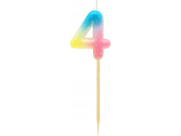 GoDan Świeczka piker Cyfra4 ombre pastell SF-POP4 73833