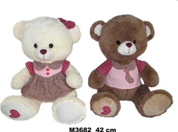 Bamse i dress 42cm MIX