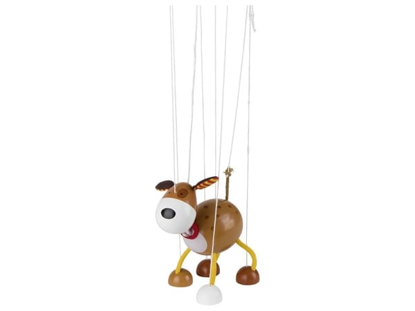 GOKI Marionettdocka i trä - hund