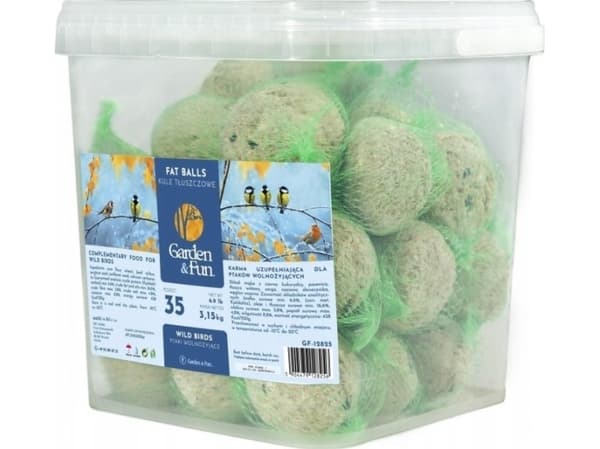 Garden&amp;Fun Vinterfeta bollar för fåglar hink 35 st universal
