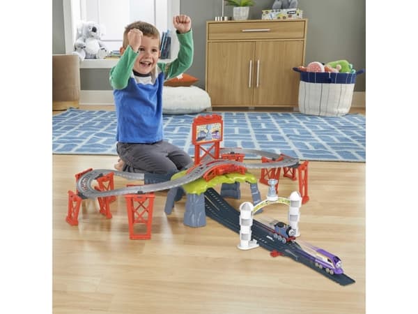 Thomas & Friends , kampen om Sodor-pokalen, set, Set med racingfordon och bana, 3 År, Plast, Multifärg