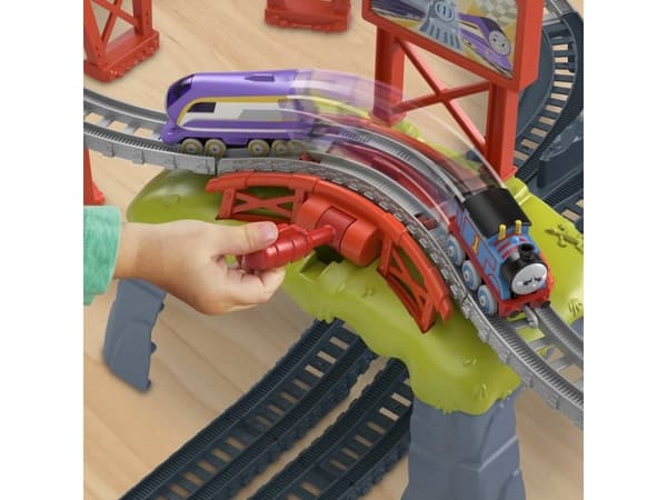 Thomas & Friends , kampen om Sodor-pokalen, set, Set med racingfordon och bana, 3 År, Plast, Multifärg