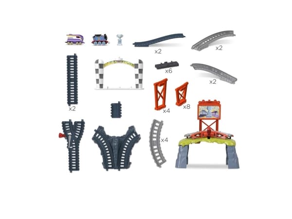 Thomas & Friends , kampen om Sodor-pokalen, set, Set med racingfordon och bana, 3 År, Plast, Multifärg