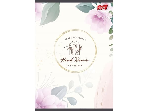 MAJEWSKI Notebook A5 60k line laminert ROMANTIC GARDEN med lokal lakk p10 mix pris for 1 stk