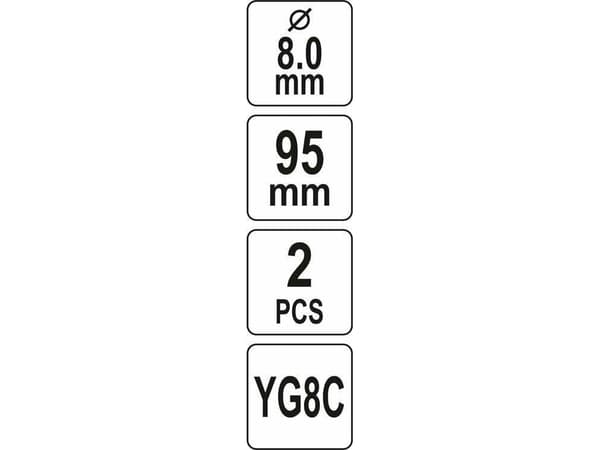 Yato YATO GUIDE DRILLPILOT TCT 8mm/2stk. YT-43995