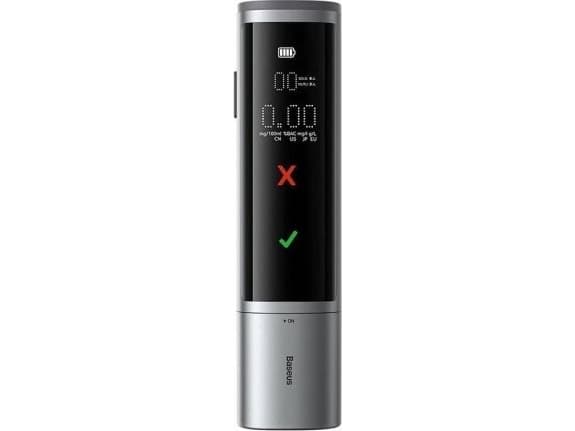 Baseus SafeJourney Pro elektroninen suullinen hengitystieanalysaattori (harmaa)