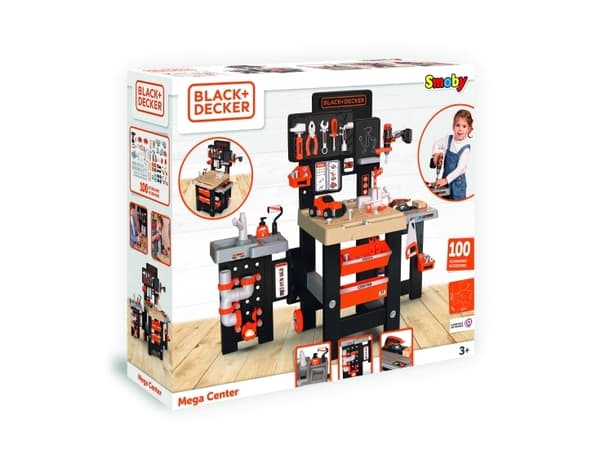 SMOBY Black & Decker Mega Workshop Plumber Painter 3in1 100 Accessories