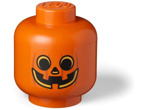 Room Copenhagen LEGO Storage Head "Pumpkin", large, storage box (orange / black)