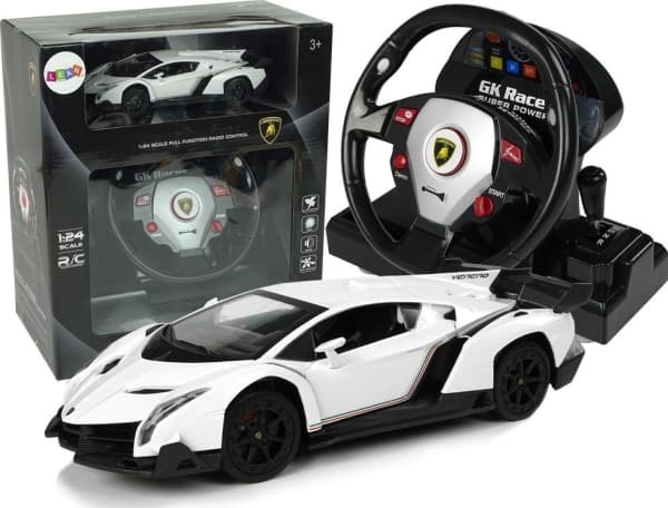 Lamborghini Veneno kauko-ohjattava auto valkoinen