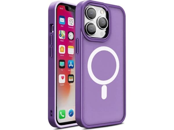 Hurtel Armored magnetic iPhone 14 Plus MagSafe Color Matt Deksel - lilla