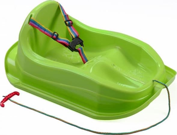 Marmat plast mini bobek släde grön
