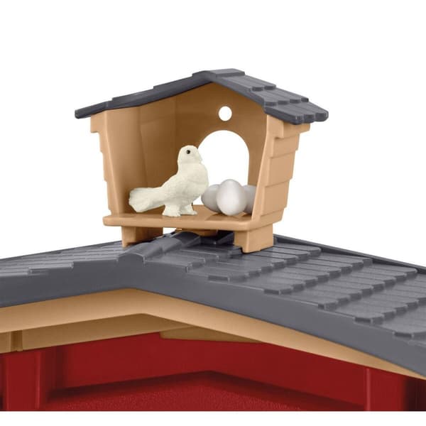 schleich® FARM WORLD Stor röd lada med djur och tillbehör 42606