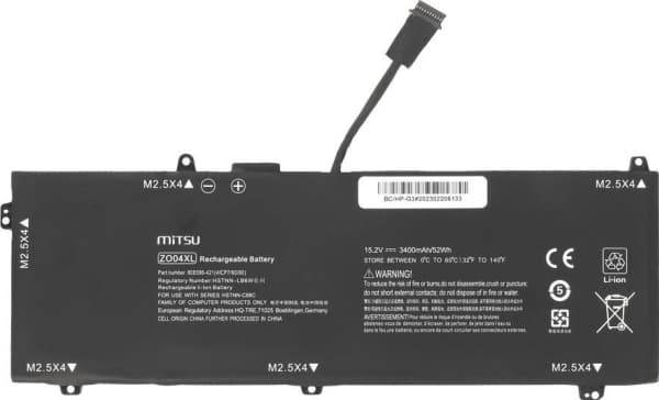 Mitsu Notebook Battery for HP ZBook Studio G3 (15.2V) (3400 mAh)