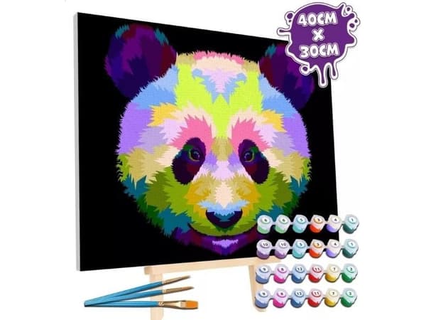 Planet Splat Planetmaleri etter tall, PANDA 30x40 cm