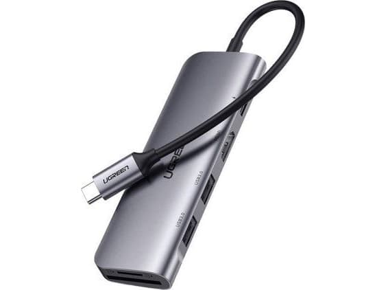 Ugreen 15214, trådbunden, USB 3.2 Gen 1 (3.1 Gen 1) Type-C, 100 W, Violet, Metallic, MicroSD (TransFlash), SD, 64 GB