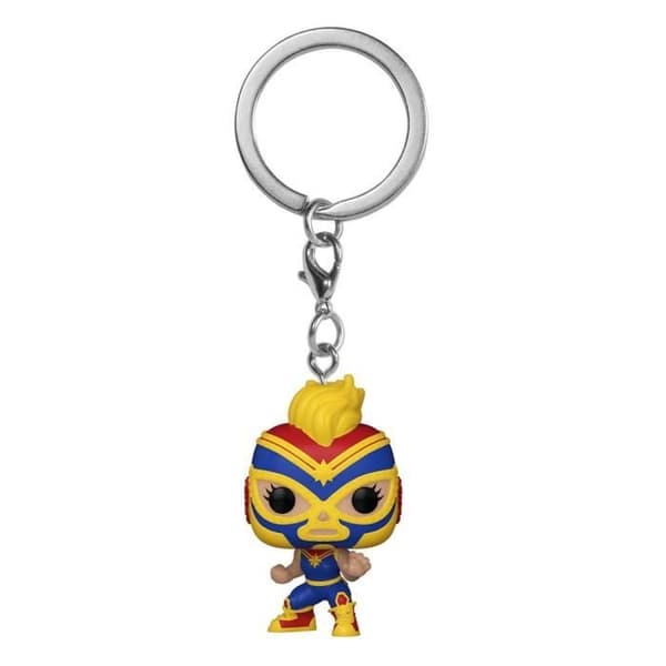 Funko Pop Nyckelring - Marvel Lucha Libre - La Estrella Cosmica Gul Blandad Vuxen