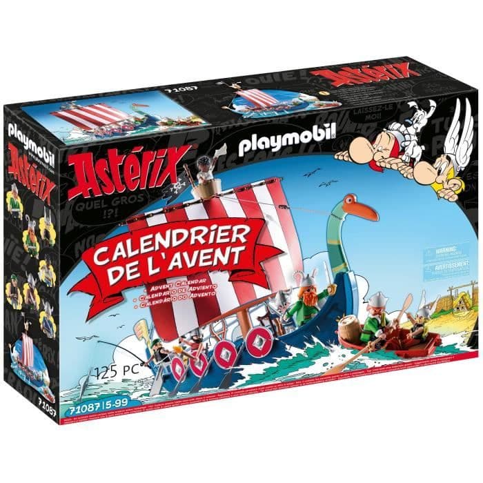 PLAYMOBIL Adventskalender Asterix och piraterna 71087 125 bitar inklusive 7 tecken CDON
