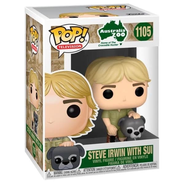 POP Steve Irwin figur med Sui - FUNKO - Samlarleksak - 9cm - Svart