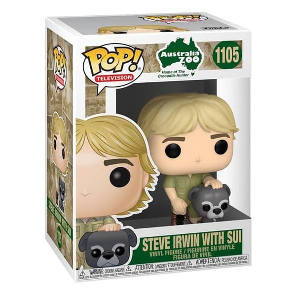 POP Steve Irwin figur med Sui - FUNKO - Samlarleksak - 9cm - Svart