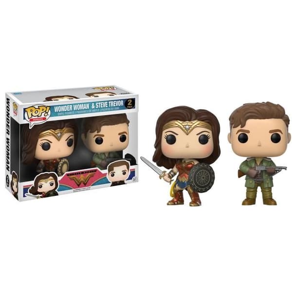 Funko Pop! DC Comics: Steve Trevor &amp; Wonder Woman - Exklusivt - 9 cm - Heroes - FUNKO