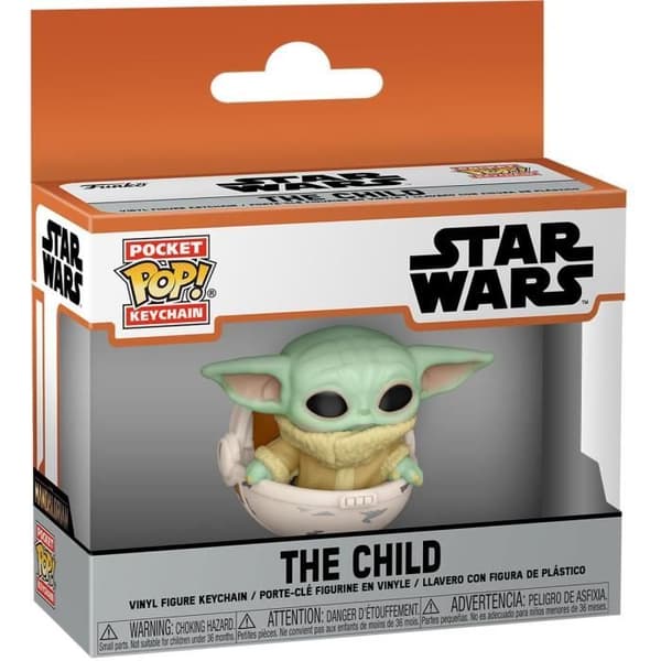 Funko Pocket Pop! Nyckelring Mandalorian - Barn i behållare