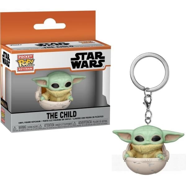 Funko Pocket Pop! Nyckelring Mandalorian - Barn i behållare
