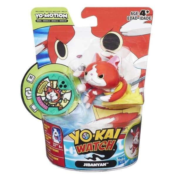 YO-KAI WATCH - Jibanyan Medaljonghållare - Series 2 - Statyett och medaljonghållare för barn från 4 år och uppåt