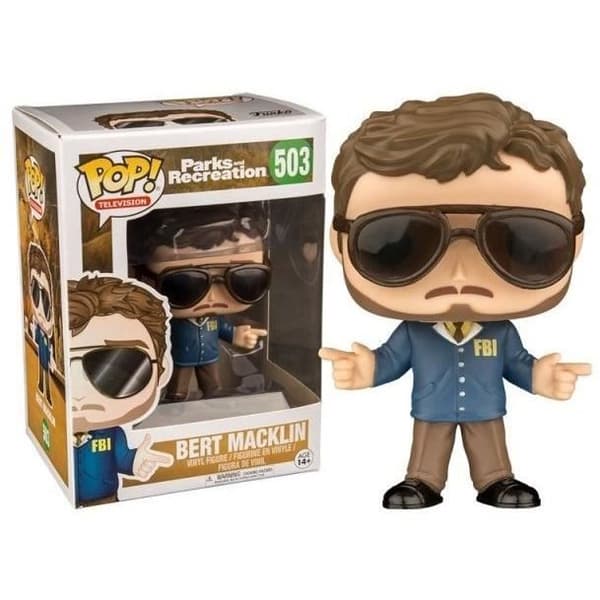 Figur - Funko Pop! - Parker och rekreation - Bert Macklin - 9 cm - Fönsterlåda
