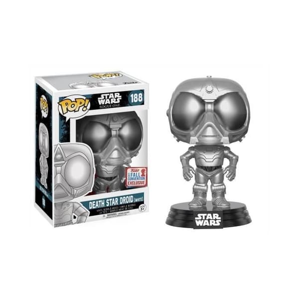 Figur - FUNKO - Dödsstjärnedroid Vit Krom Exklusiv Pop - 10 cm - Star Wars - Vinyl