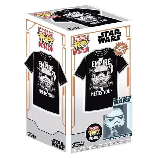 Pocket Pop! &amp; Tee - Star Wars - Stormtrooper - Storlek M (kd)