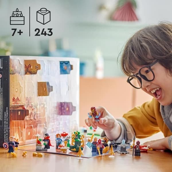 LEGO® Marvel 76267 Avengers adventskalender 2023, 24 presenter inklusive Captain America, Spider-Man, Iron Man och mer