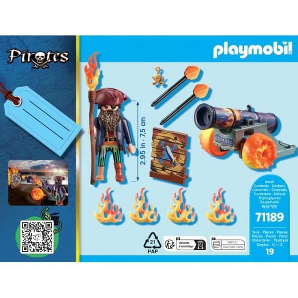PLAYMOBIL - 71189 - Pirat och eldkanon - Blandat - Inomhus - Barn