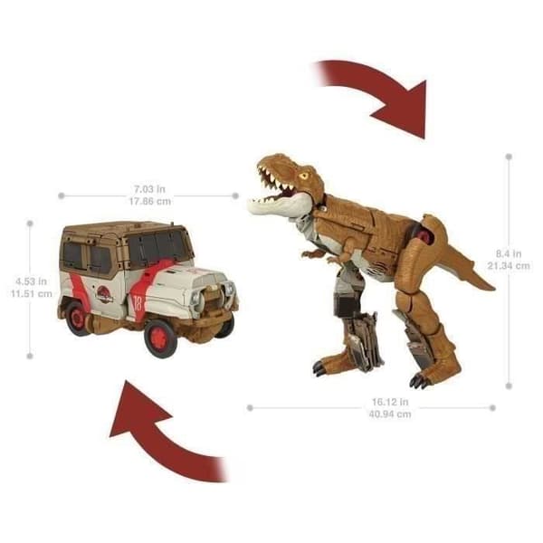 T.REX TRANSFORMATION - FIERCE - MATTEL - HPD38 - DINOSAUR JURASSIC WORLD