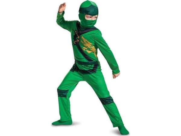 Jakks Pacific LEGO Ninjago Carnival Costume pojalle Lloyd puku, naamiaisasu 110-122 cm (4-6 vuotta)