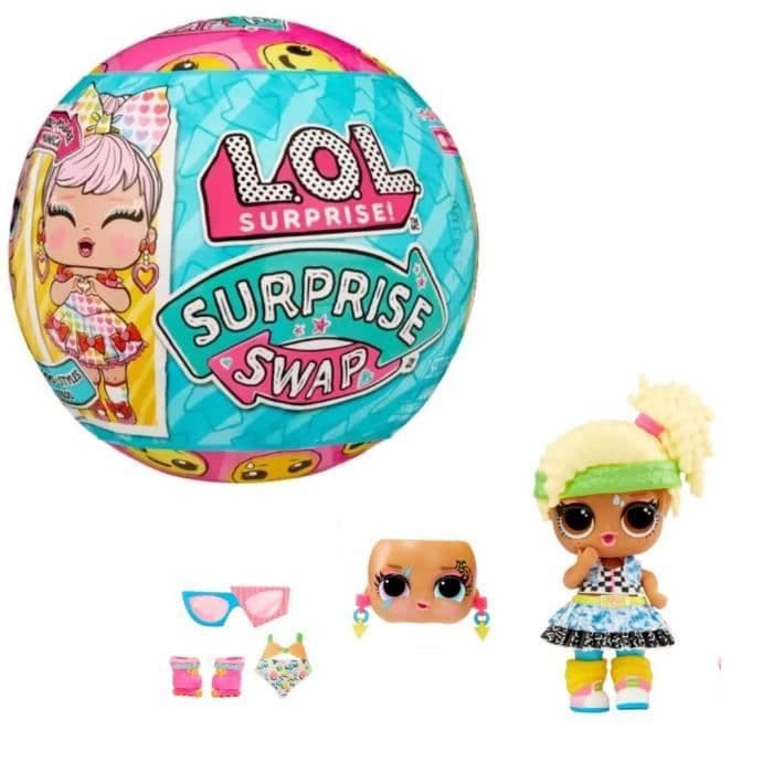 LOL Surprise Tot Swap 1 7,5 cm docka, 1 ansiktsmask och 2 outfits