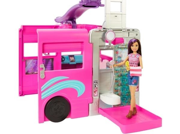 Barbie DREAM CAMPER-fordonsset, Action/äventyr, Camper, 3 År, Multifärg, Plast