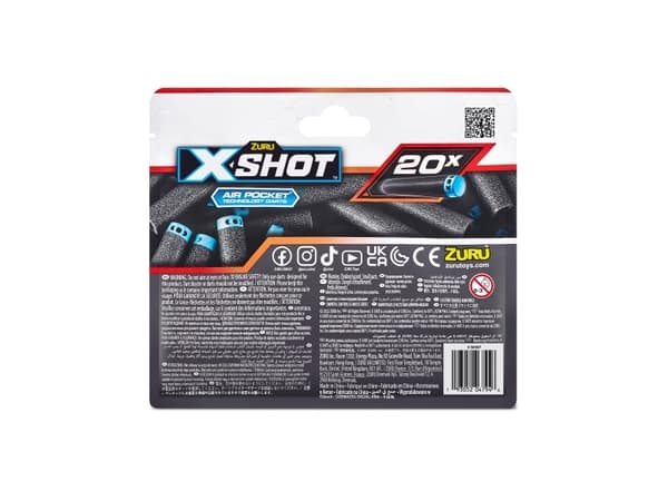 X-Shot Excel 20PK Refill Darts Foilbag