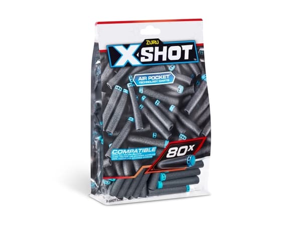 X-Shot Excel 80PK Refill Darts Foilbag