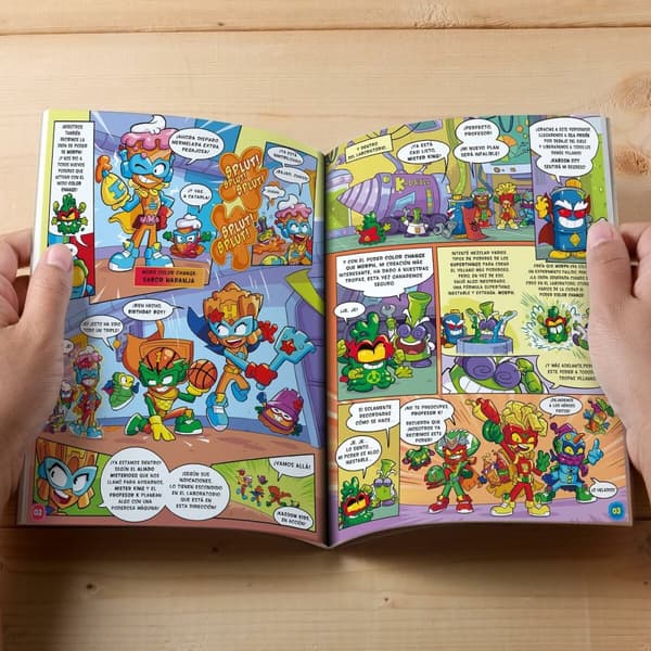 Action Figurer SuperThings Mutant Battle- Starterpack- Comic 4 Dele Figurer x 3 Tegneserier