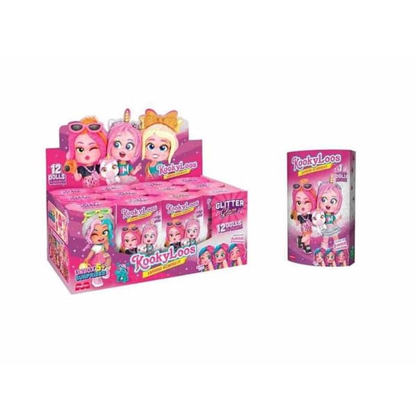 Dukke med kæledyr Kookyloos Glitter Glam 1 enheder