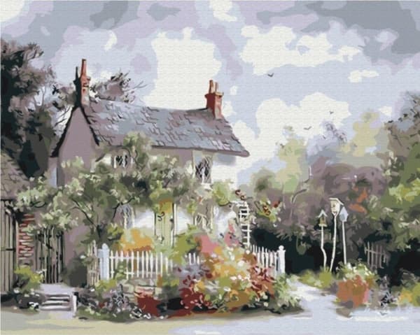 Paint it! Painting by numbers: a charming house. 40x50 cm stretcher bars