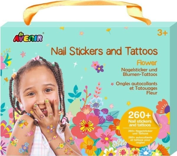 AVENIR 230+ Nail Stickers and Tattoos "Flowers"