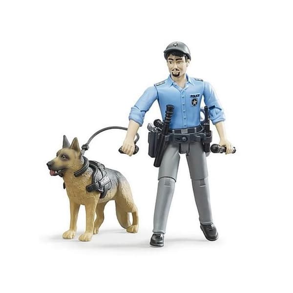 Polisbox med hund - Bruder - 62150 - Barnleksak - Interiör - 3 år och uppåt