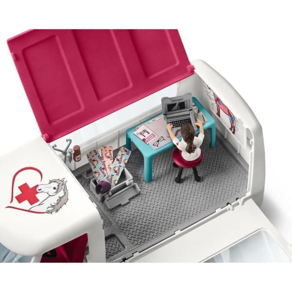 Mobil veterinär, lekset med 1 karaktär, 1 Schleich Hannoverian föl, Schleich 42439 Horse Club, från 5 år