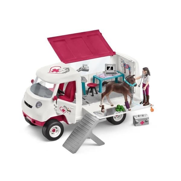 Mobil veterinär, lekset med 1 karaktär, 1 Schleich Hannoverian föl, Schleich 42439 Horse Club, från 5 år