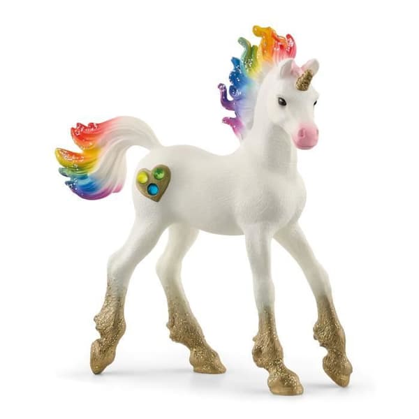 Figurin - SCHLEICH - Regnbågsenhörning, föl - Vit - Barn - bayala®